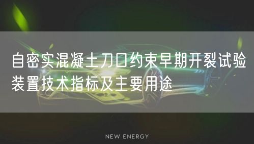 自密實(shí)混凝土刀口約束早期開裂試驗(yàn)裝置技術(shù)指標(biāo)及主要用途(圖1)