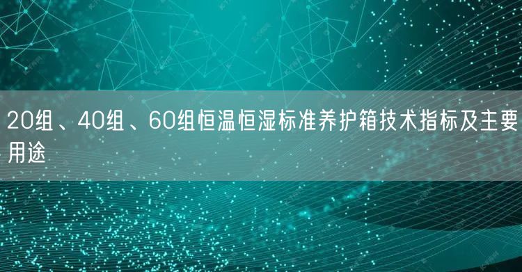 20組、40組、60組恒溫恒濕標(biāo)準(zhǔn)養(yǎng)護(hù)箱技術(shù)指標(biāo)及主要用途(圖1)