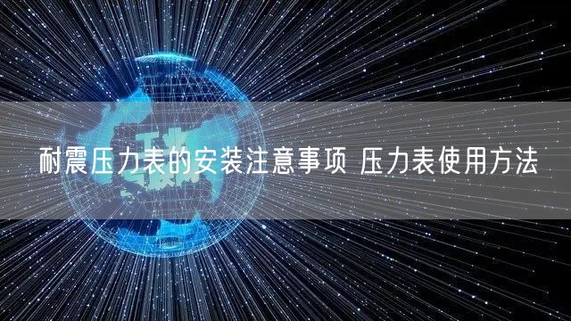 耐震壓力表的安裝注意事項(xiàng) 壓力表使用方法(圖1)