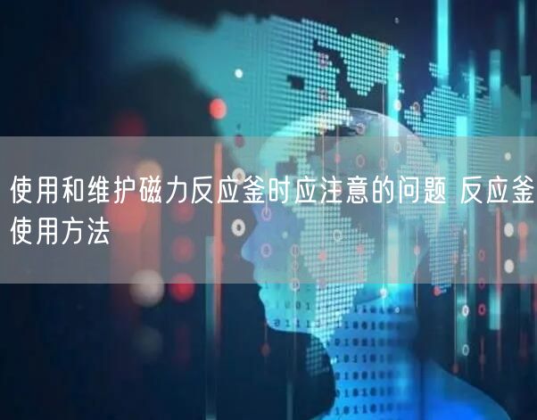 使用和維護磁力反應釜時應注意的問題 反應釜使用方法(圖1)