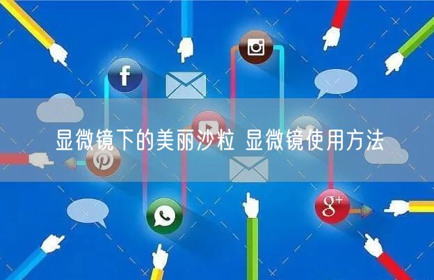 顯微鏡下的美麗沙粒 顯微鏡使用方法(圖1)