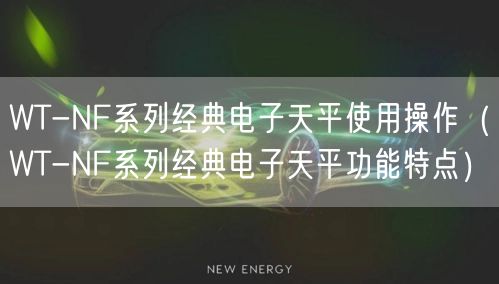 WT-NF系列經(jīng)典電子天平使用操作（WT-NF系列經(jīng)典電子天平功能特點(diǎn)）(圖1)