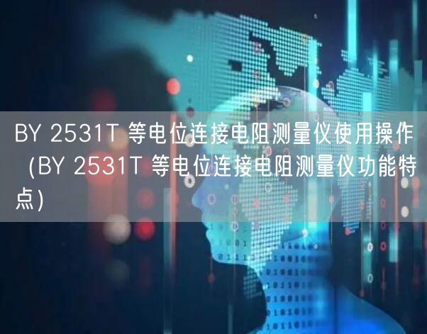 BY 2531T 等電位連接電阻測量儀使用操作（BY 2531T 等電位連接電阻測量儀功能特點）(圖1)